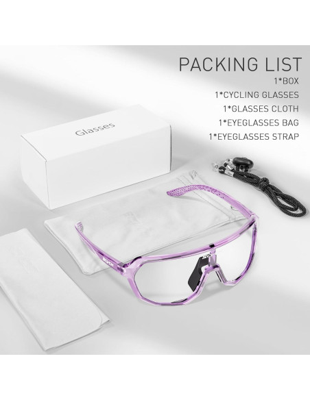 Gafas de Ciclismo Fotoquímicas SCVCN UV400 Antideslizantes