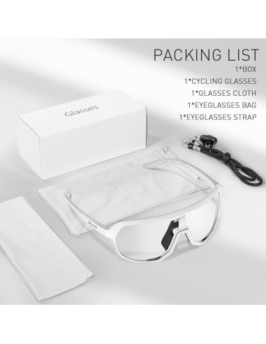 Gafas de Ciclismo Fotoquímicas SCVCN UV400 Antideslizantes