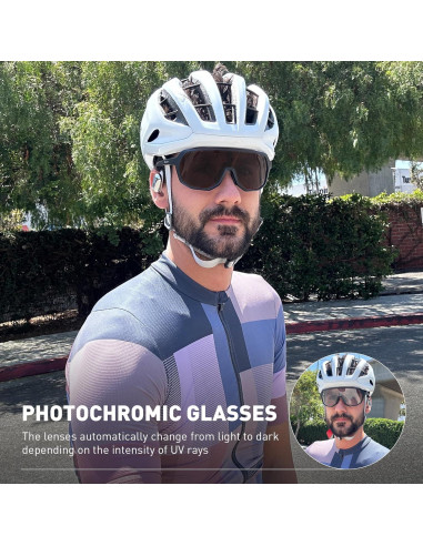 Gafas de Ciclismo Fotoquímicas SCVCN UV400 Antideslizantes