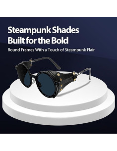 Gafas de sol retro redondas Technigadgets con protección lateral 2