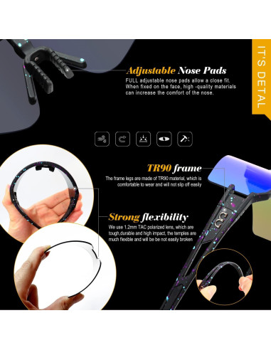 Gafas de Ciclismo AVV Polarizadas UV400 Azul Cielo