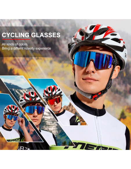 Gafas de Ciclismo AVV Polarizadas UV400 Azul Cielo
