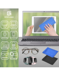 Paño de Microfibra Eco-Fused 12 Piezas 15x18cm Azul/Negro 2