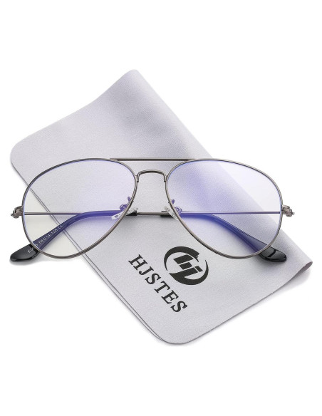 Gafas de Aviador HJSTES con Lente Anti Luz Azul