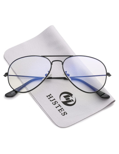 Gafas de Aviador HJSTES Anti Luz Azul Marco Clásico