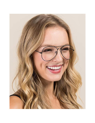 Gafas de Aviador HJSTES Anti Luz Azul Marco Clásico