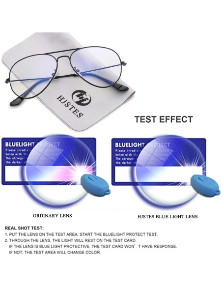 Gafas de Aviador HJSTES Anti Luz Azul Marco Clásico