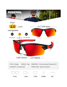 Gafas de sol deportivas Rosemal 7121A polarizadas UV400 2