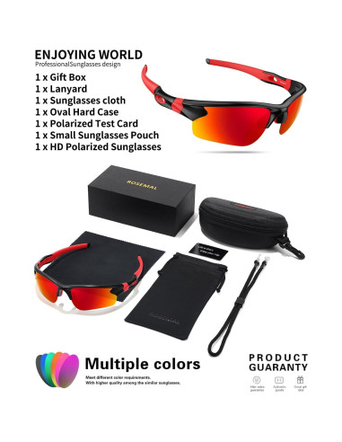 Gafas de sol deportivas Rosemal 7121A polarizadas UV400