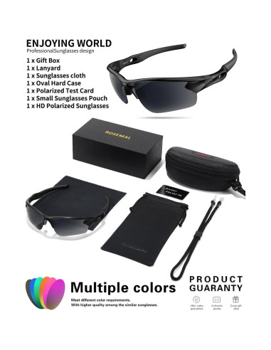 Gafas de sol deportivas Rosemal 7121A polarizadas UV400