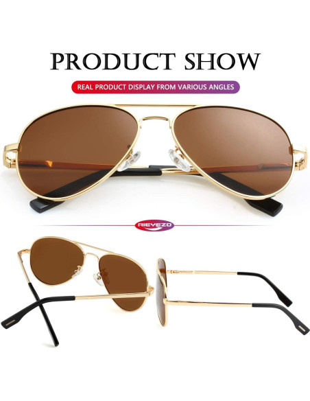 Gafas de sol AIEYEZO aviador polarizadas UV400 unisex