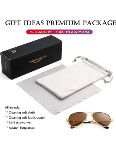 Gafas de sol AIEYEZO aviador polarizadas UV400 unisex