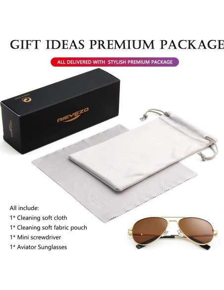 Gafas de sol AIEYEZO aviador polarizadas UV400 unisex