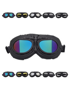 Gafas de Moto Vintage Peicees con Lentes Anti-impacto