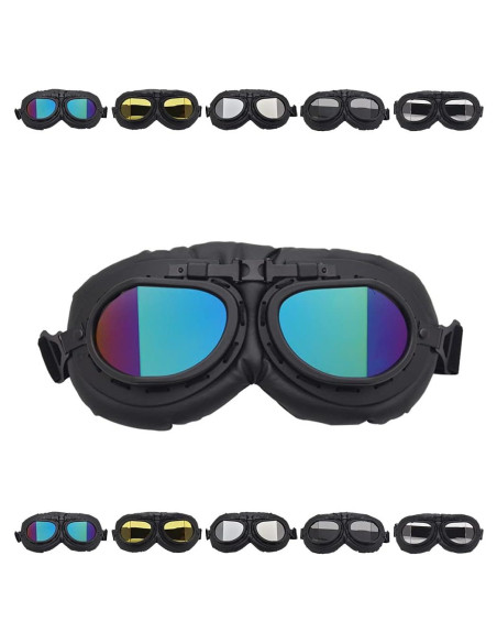Gafas de Moto Vintage Peicees con Lentes Anti-impacto Gafas de Moto Vintage Peicees con Lentes Anti-impacto