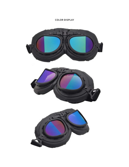 Gafas de Moto Vintage Peicees con Lentes Anti-impacto Gafas de Moto Vintage Peicees con Lentes Anti-impacto