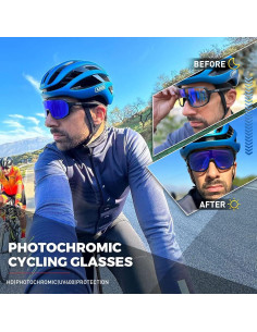 Gafas de Ciclismo KAPVOE Fotoquímicas UV400 para Adultos 2
