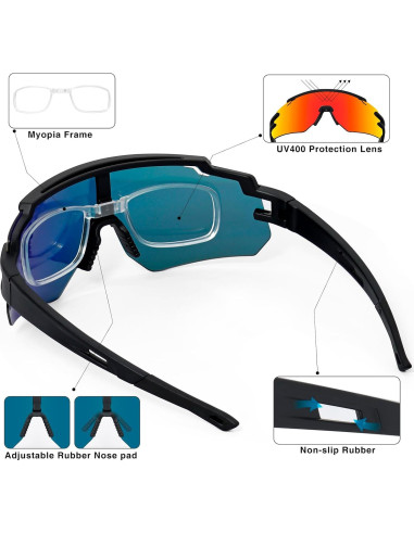 Gafas de sol deportivas VEWOE UV400 para ciclismo y correr