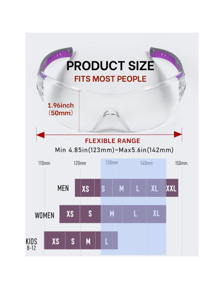 Gafas de Seguridad MORK&SUKY Antivaho UV400 Ligeras