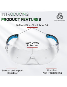 Gafas de Seguridad MORK&SUKY MK-SG03 UV400 Anti-Niebla 2