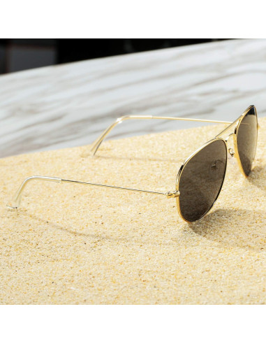 Gafas de Sol Aviador Pro Acme UV400 Marco Dorado 58mm