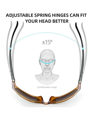 Gafas de sol BNUS polarizadas con lente de vidrio - Alta definición