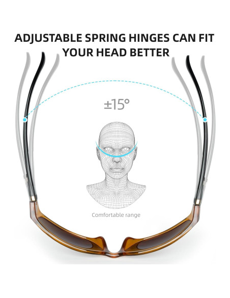 Gafas de sol BNUS polarizadas con lente de vidrio - Alta definición