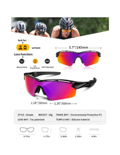 Gafas de sol deportivas Rosemal modelo 7252 UV400 TR90 2