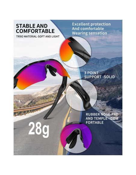Gafas de sol deportivas Rosemal modelo 7252 UV400 TR90