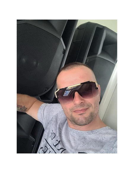 Gafas de sol cuadradas AIEYEZO con lente plana 72mm