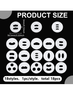 Discos de Patrón FINGERINSPIRE 18 Pcs para Extrusión Cerámica 56.5mm 2