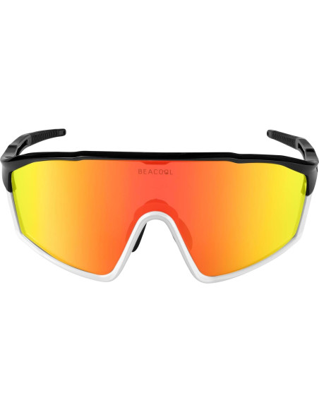 Gafas de Ciclismo BEACOOL Polarizadas UV400 Negrorojo Gafas de Ciclismo BEACOOL Polarizadas UV400 Negrorojo