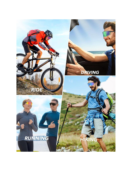 Gafas de Ciclismo BEACOOL Polarizadas UV400 Negrorojo Gafas de Ciclismo BEACOOL Polarizadas UV400 Negrorojo