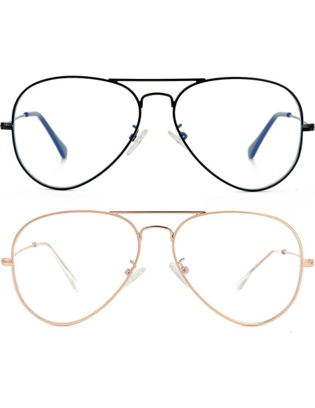 Gafas Aviador Gleyemor Anti Luz Azul Unisex 58mm Gafas Aviador Gleyemor Anti Luz Azul Unisex 58mm