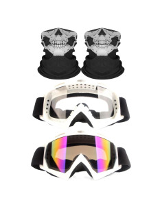 Juego de 2 Gafas de Motocicleta Immoono con Máscaras
