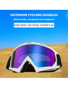 Juego de 2 Gafas de Motocicleta Immoono con Máscaras 2