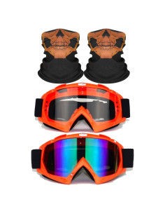 Juego de 2 Gafas de Motocicleta Immoono con Máscaras