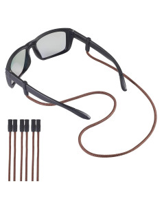Correa para Gafas LVVFIT 3pcs Ajustable Silicona Marrón