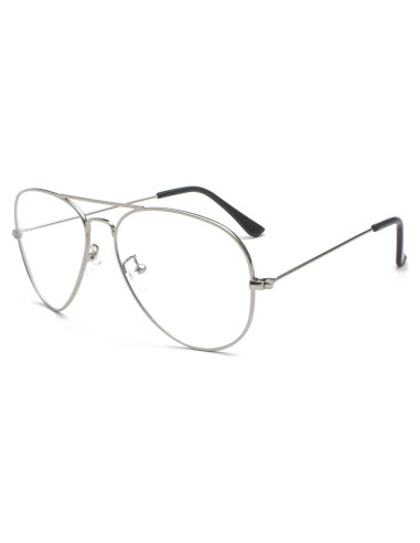 Gafas de Aviador EYLRIM Anti Luz Azul Unisex Plata