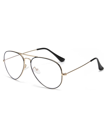 Gafas Aviador EYLRIM Anti Luz Azul Unisex Metal 58mm