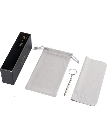 Gafas Aviador EYLRIM Anti Luz Azul Unisex Metal 58mm