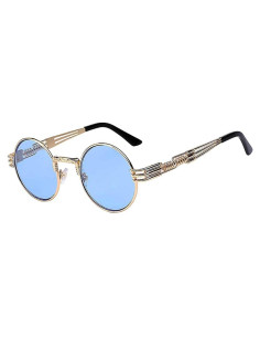 Gafas de sol redondas Steampunk Metalizadas UV400