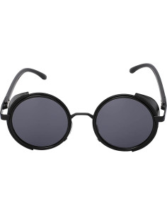Gafas de sol redondas Steampunk Metal UV400 Vintage 2