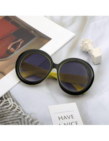 Gafas de sol redondas Karsaer UV400 grandes unisex