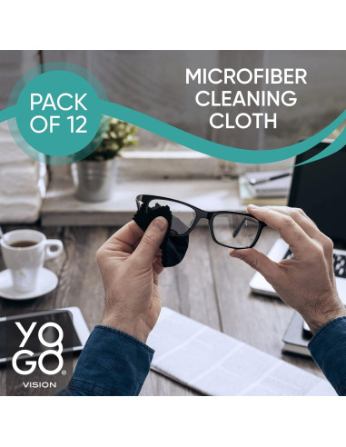 Paño de limpieza de microfibra Yogo Vision 12-pack 15x18 cm