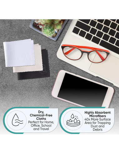 Paño de limpieza de microfibra Yogo Vision 12-pack 15x18 cm