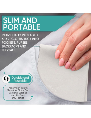 Paño de limpieza de microfibra Yogo Vision 12-pack 15x18 cm