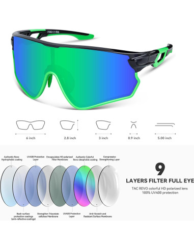 Gafas de Sol BEACOOL 7502 Polarizadas UV400 para Deportes