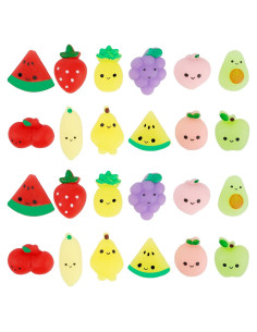 24 Juguetes Squishy de Frutas Cllayees para Alivio de Estrés