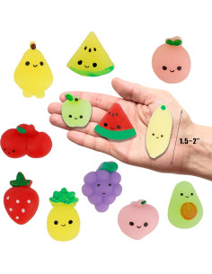 24 Juguetes Squishy de Frutas Cllayees para Alivio de Estrés 2